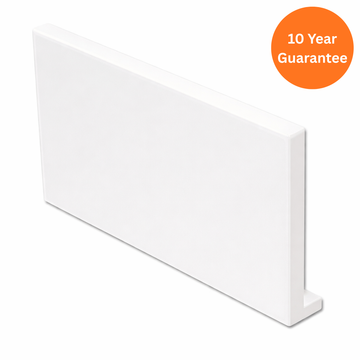 Square Replacement Fascia Box End 405mm x 1m White uPVC Roofline Trim