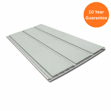 300mm Agate Grey Hollow Soffit Board – 5m uPVC Roofline Panel
