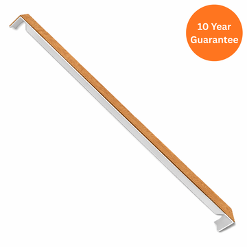 Irish Oak Double Ended Square Fascia Joint 500mm uPVC Trim