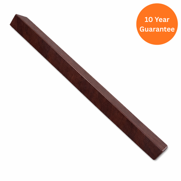500mm Rosewood Double Ended External Square Fascia Corner uPVC Trim