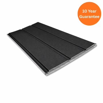 9mm Black Ash Hollow Soffit Board 300mm x 5m uPVC Roofline Panel