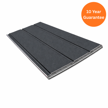 9mm Hollow Soffit Board Dark Grey Smooth uPVC Roofline Panel RAL 7016