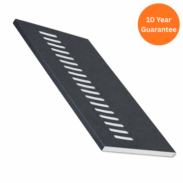 9mm Vented Soffit Board Dark Grey Smooth uPVC Roofline Panel RAL 7016