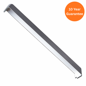 Slate Grey Smooth uPVC Square Fascia Double Ended External Corner 500mm RAL 7015