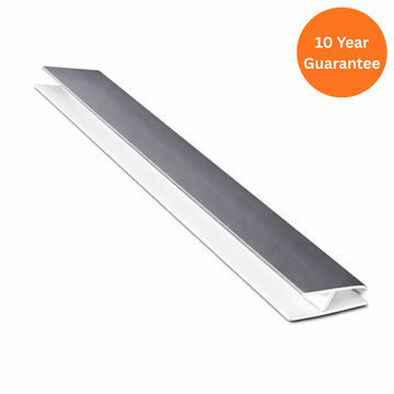 Slate Grey uPVC Hollow Soffit H Trim RAL 7015 5m