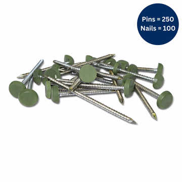 Chartwell Green Plastic Headed Pins & Nails – A4 Stainless Steel Fixings