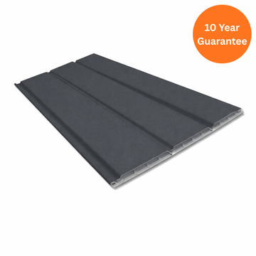 Plain Grey uPVC Hollow Soffit Board 300mm x 5m – 9mm Roofline Soffit Panel