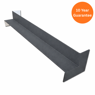 Plain Grey uPVC Square Fascia Internal Corner 500mm – Double Ended Roofline Trim