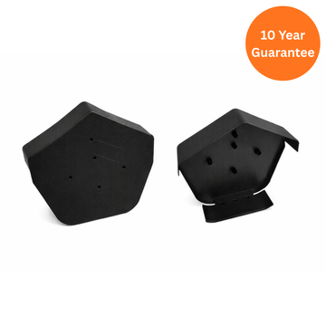 Ulti-Verge Ambi Dry Verge Angled End Cap Black – UPVC Roof Verge Finishing Cap