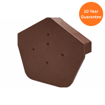 Ulti-Verge Ambi Dry Verge Angled End Cap Brown – UPVC Roof Verge Finishing Cap
