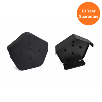 Ulti-Verge Ambi Dry Verge Angled End Cap Grey – UPVC Roof Verge Finishing Cap