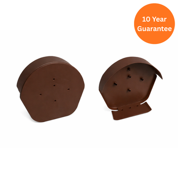 Ulti-Verge Ambi Dry Verge End Cap Round Brown – UPVC Roof Verge Finishing Cap