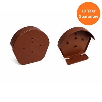 Ulti-Verge Ambi Dry Verge End Cap Round Terracotta – UPVC Roof Verge Finishing Cap