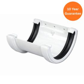 Half-Round Gutter Union Bracket (White)