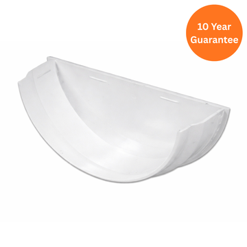 Half-Round Gutter Stop End Int (White)