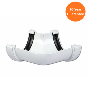Half-Round Gutter Angle 135 Deg (White)