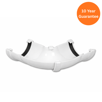 Half-Round Gutter Angle Adjust 50-156 Deg (White)