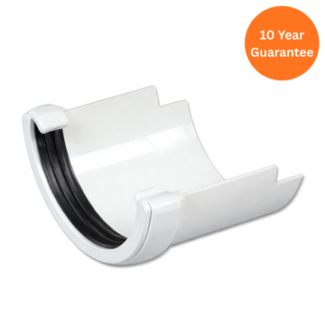 Half-Round/Cast Iron Half-Round Gutter Adptr (White)