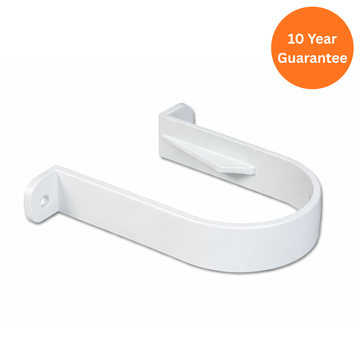 White Round Downpipe Clip uPVC Pipe Bracket Support