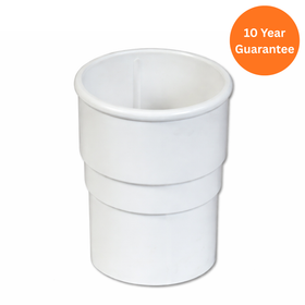 White Round Downpipe Socket Connector uPVC Gutter Fitting