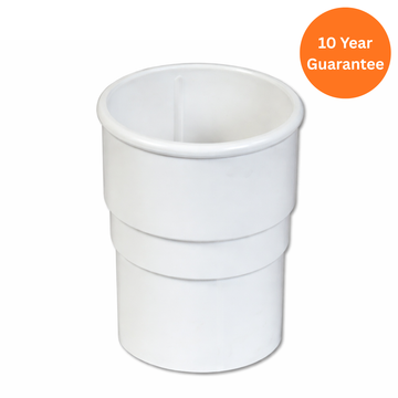 White Round Downpipe Socket Connector uPVC Gutter Fitting