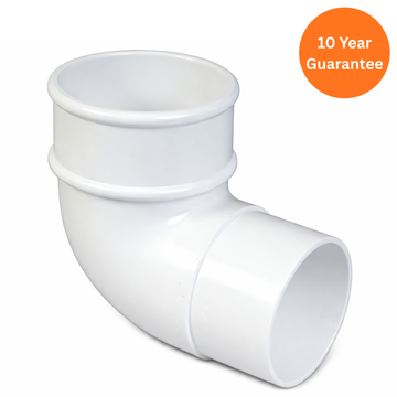White Round Downpipe Offset Bend 92.5 Degree uPVC Drainage Fitting