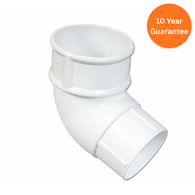 White Round Downpipe Offset Bend 112.5 Degree uPVC Connector