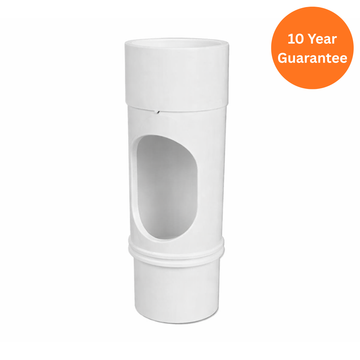 White Round Downpipe Access Pipe uPVC Drainage Inspection Pipe
