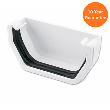 Square Gutter Stop End Ext (White)