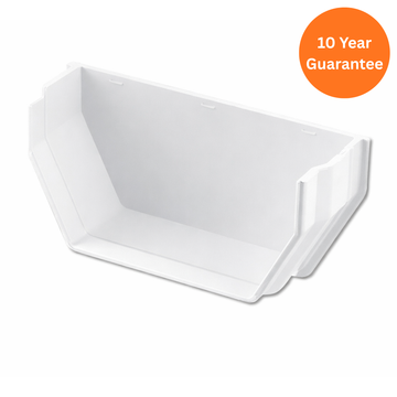 Square Gutter Stop End Int (White)