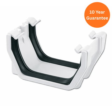 Square Gutter Union Bracket (White)