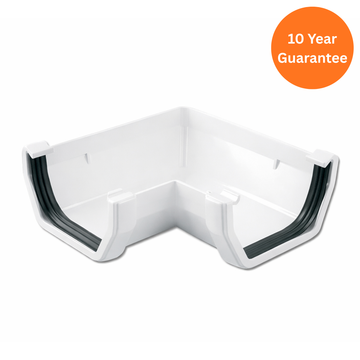 Square Gutter Angle 90 Deg (White)