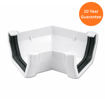Square Gutter Angle 135 Deg (White)