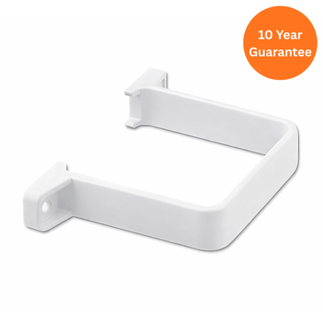 Square Downpipe Clip Flush (White)