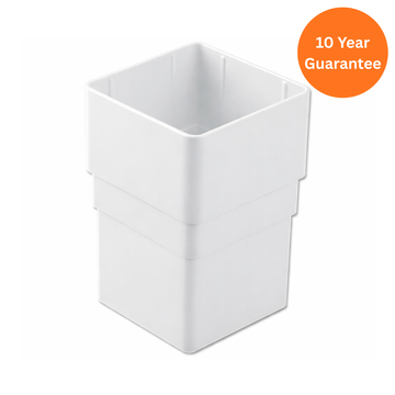Square Downpipe Socket (White)