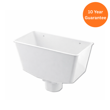 Square/Round Downpipe Hopper Head (White)