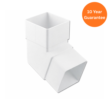 Square Downpipe Offset Bend 112 Deg (White)