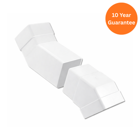 Square Downpipe Offset Bend Adjust (White)