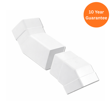 Square Downpipe Offset Bend Adjust (White)