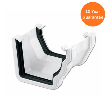 Ogee/Square Gutter Adptr RH (White)