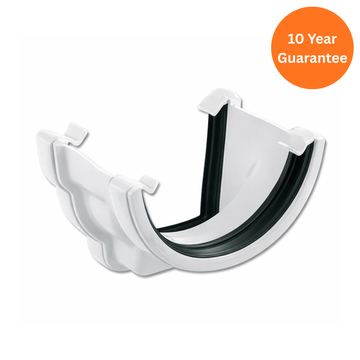 Ogee/Half-Round Gutter Adptr RH (White)