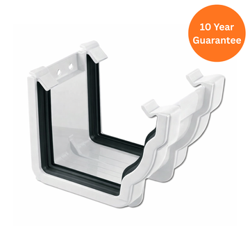 White Ogee Gutter Union Bracket uPVC Gutter Connector
