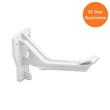 White Ogee Gutter Top Hung Fascia Bracket uPVC Support Arm