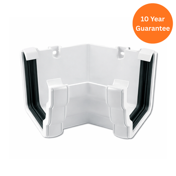 Ogee Gutter Angle Int 135 Deg (White)