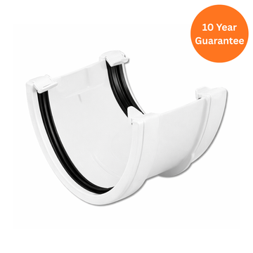 Hi-Cap White uPVC Gutter Union Bracket Connector for Guttering Systems
