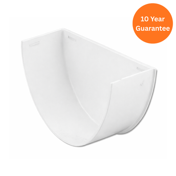 Hi-Cap White Internal Gutter Stop End for uPVC Guttering Systems