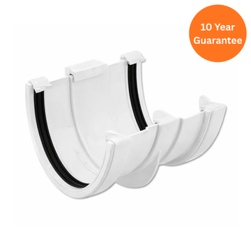 Hi-Cap White uPVC Floating Gutter Union Bracket