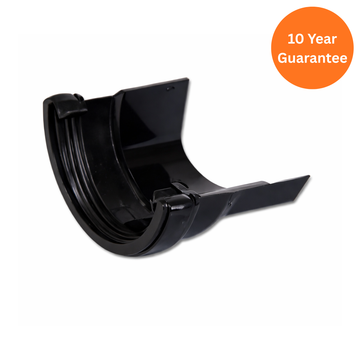 Half-Round/Cast Iron Ogee RH Gutter Adptr (Black)