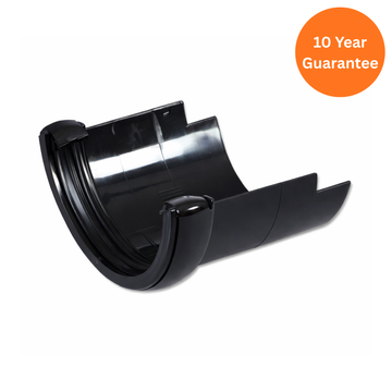 Black Half Round to Cast Iron Gutter Adaptor uPVC Rainwater Connector
