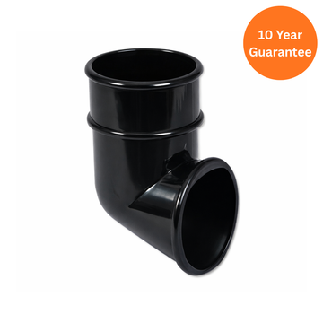 Black Round Downpipe Shoe uPVC Drainage Outlet Fitting